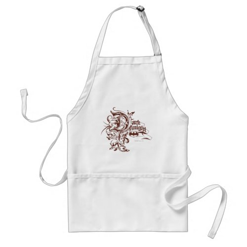 Batman Dark Knight  Urban Brown Logo Adult Apron