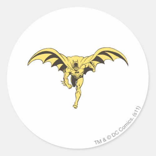 Batman Dash Yellow Classic Round Sticker