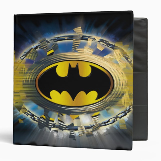 Batman Decorated Logo 3 Ring Binder (Front/Inside)