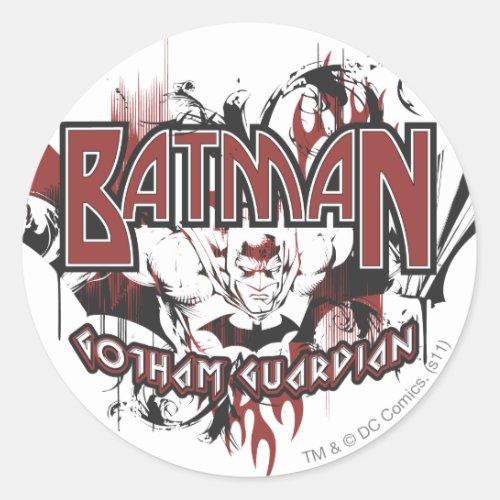 Batman Design 11 Classic Round Sticker