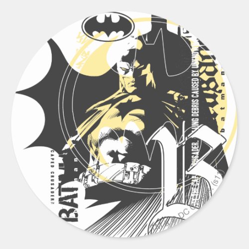 Batman Design 17 Classic Round Sticker