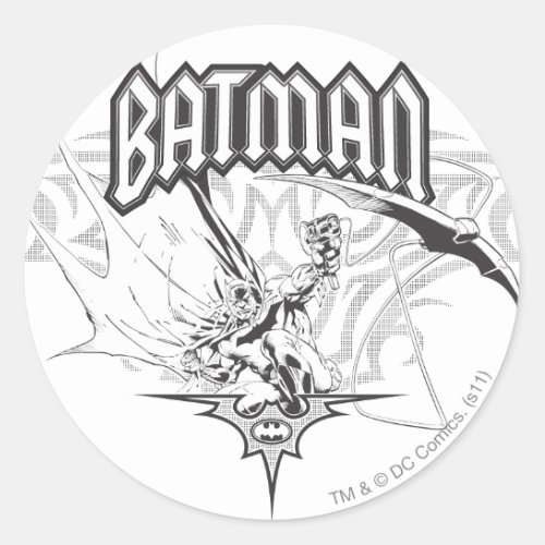 Batman Design 25 Classic Round Sticker