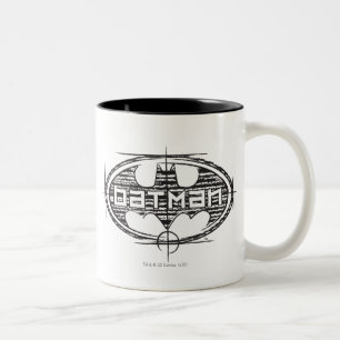 Batman Draft Logo Two-Tone Coffee Mug