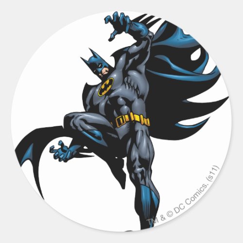 Batman Drops Down Classic Round Sticker