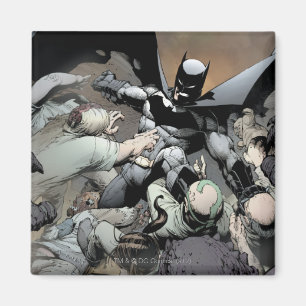 Batman Fighting Arch Enemies Magnet