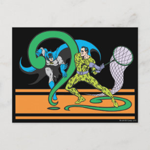 Batman Fights Riddler Postcard