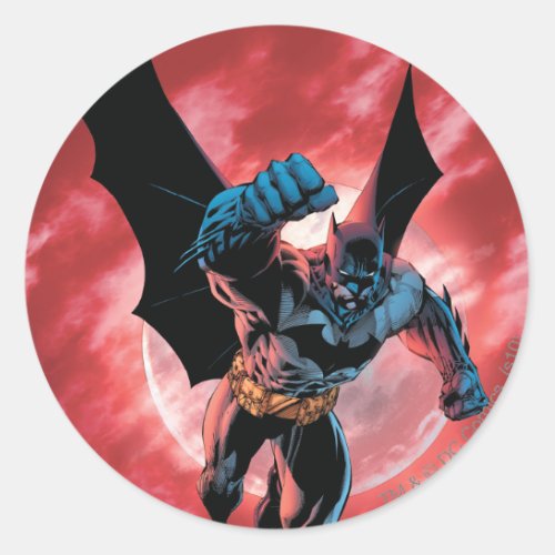 Batman Firey Sky Classic Round Sticker