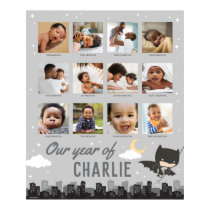 Batman First Birthday - 12 Month Photo Collage Poster