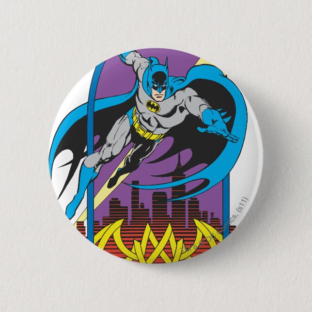 Batman Flies Thru the Night Button (Front)