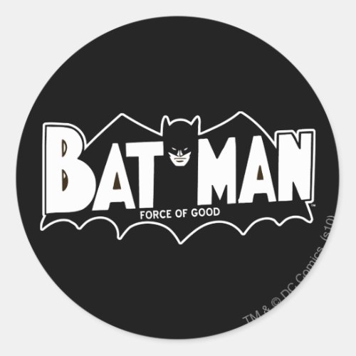 Batman  Force of Good 60s Logo Classic Round Sticker