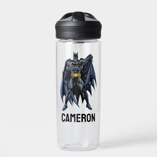Batman Full-Color Front | Add Your Name Water Bottle (Front)