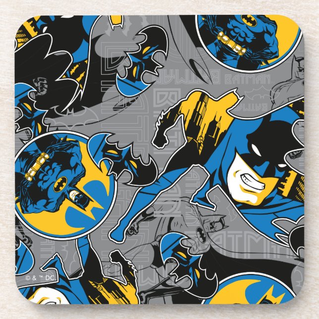 Batman Full Throttle Toss Pattern Beverage Coaster (Front)