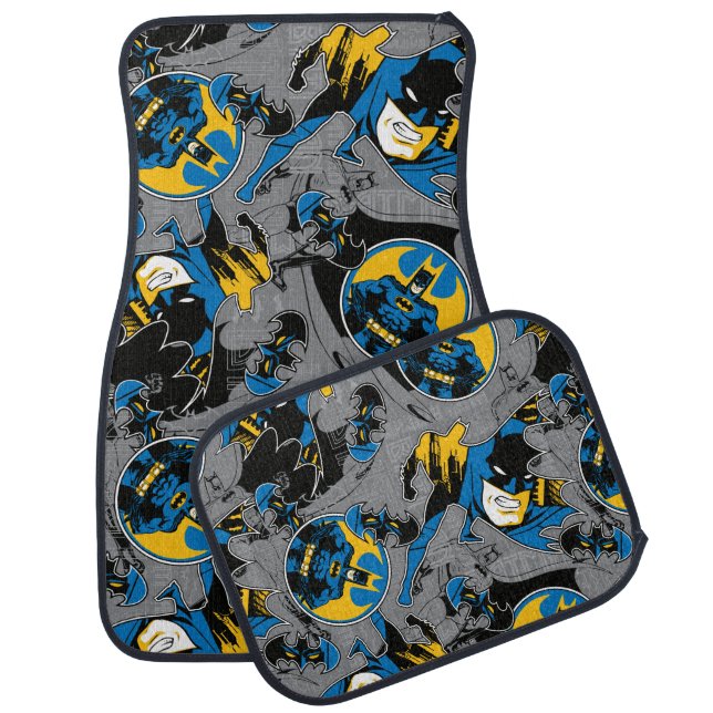 Batman Full Throttle Toss Pattern Car Floor Mat (Set)