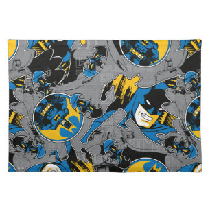 Batman Full Throttle Toss Pattern Cloth Placemat