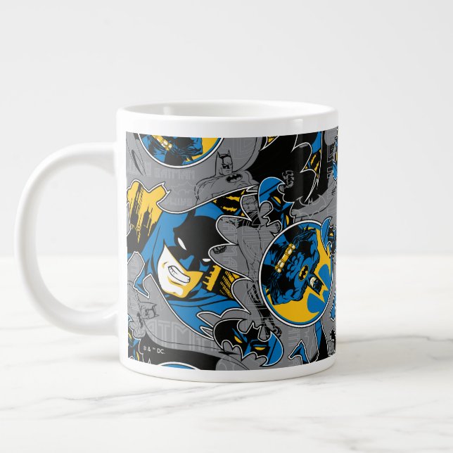 Batman Full Throttle Toss Pattern Giant Coffee Mug (Left)