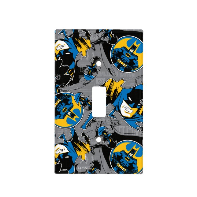 Batman Full Throttle Toss Pattern Light Switch Cover (Front)