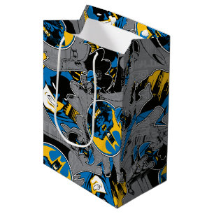 Batman Full Throttle Toss Pattern Medium Gift Bag