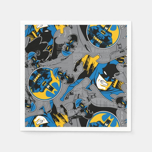 Batman Full Throttle Toss Pattern Napkins (Front)