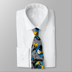 Batman Full Throttle Toss Pattern Neck Tie