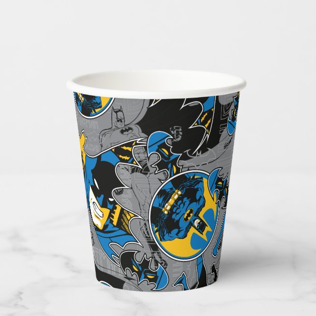 Batman Full Throttle Toss Pattern Paper Cups (Front)