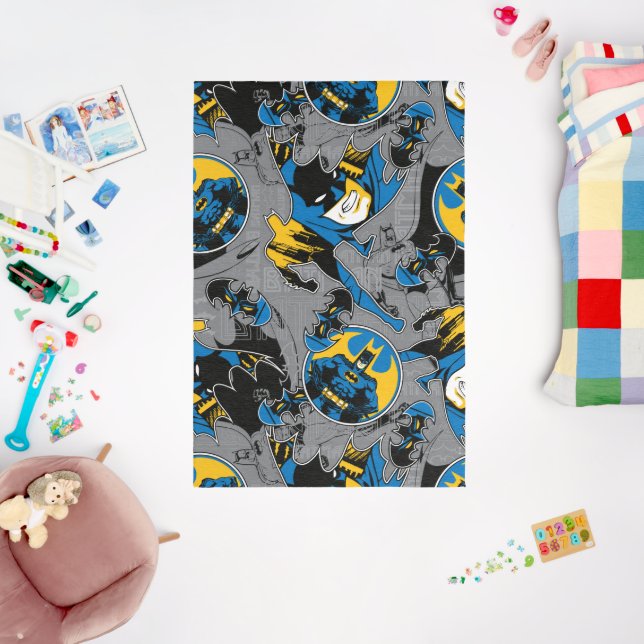 Batman Full Throttle Toss Pattern Rug (Insitu (Babyroom))