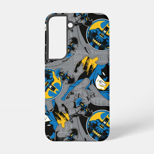 Batman Full Throttle Toss Pattern Samsung Galaxy Case (Back)