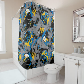 Batman Full Throttle Toss Pattern Shower Curtain
