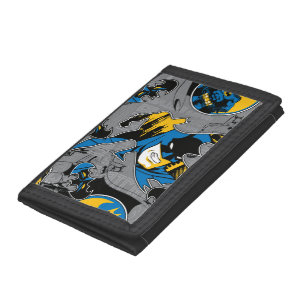 Batman Full Throttle Toss Pattern Tri-fold Wallet