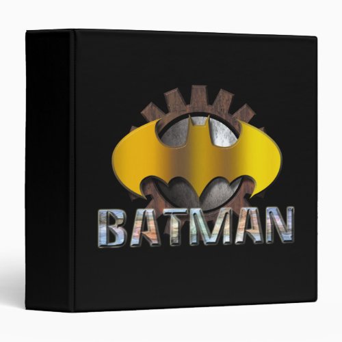 Batman  Gear Background Logo 3 Ring Binder
