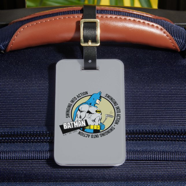 Batman Golfing - Swinging Into Action Luggage Tag (Front Insitu 2)