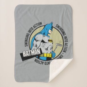 Batman Golfing - Swinging Into Action Sherpa Blanket