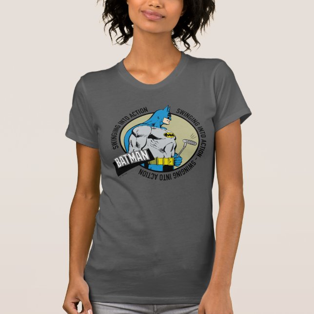Batman Golfing - Swinging Into Action T-Shirt (Front)