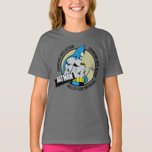 Batman Golfing - Swinging Into Action T-Shirt (Front)