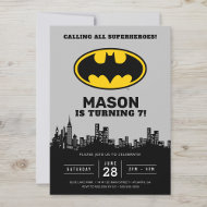 Batman - Gotham City Birthday Invitation