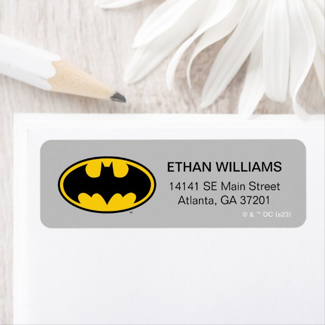 Batman Gotham City Birthday Label (Insitu)