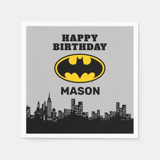 Batman - Gotham City | Birthday  Napkins (Front)