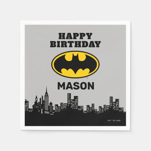 Batman _ Gotham City  Birthday  Napkins