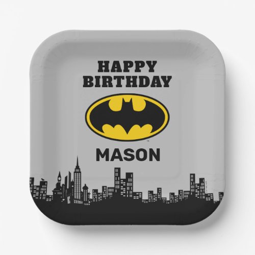 Batman _ Gotham City  Birthday  Paper Plates
