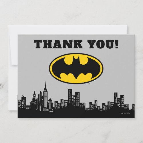 Batman Gotham City  Birthday Thank You