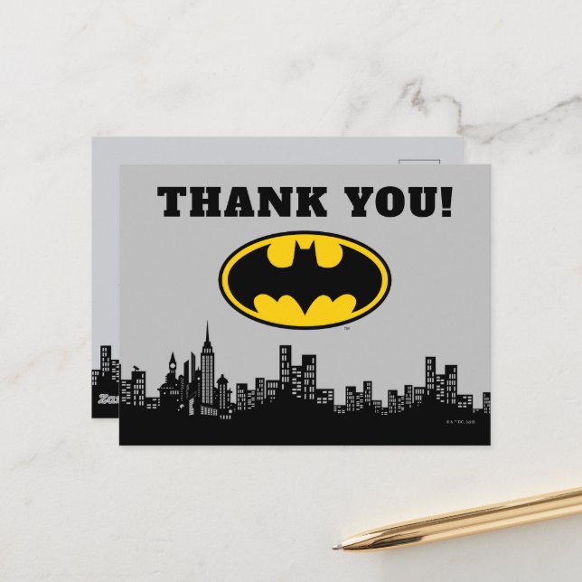 Batman Gotham City Birthday Thank You Card Zazzle