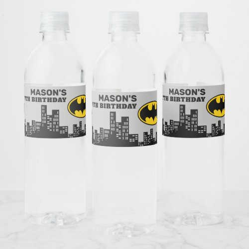 Batman _ Gotham City  Birthday Water Bottle Label