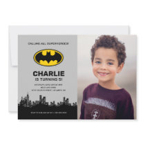 Batman - Gotham City | Boys Birthday - Photo Invitation