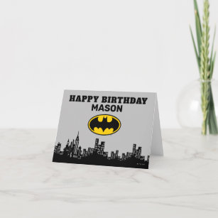 Batman Gotham City   Kids Happy Birthday Card