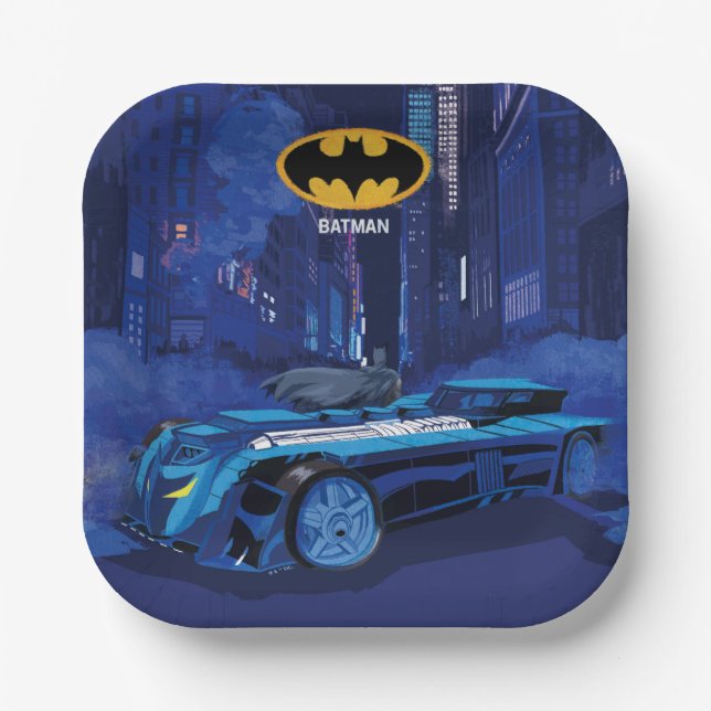 Batman Gotham City Night Patrol Paper Plates (Front)