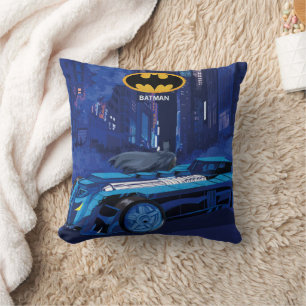 Batman Gotham City Night Patrol Throw Pillow