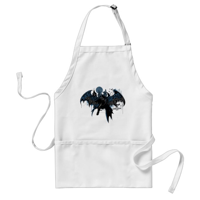 Batman Gotham City Paint Drip Graphic Adult Apron (Front)