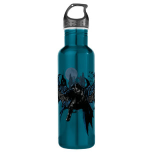 Batman Gotham City Paint Drip Graphic Stainless Steel Water Bottle