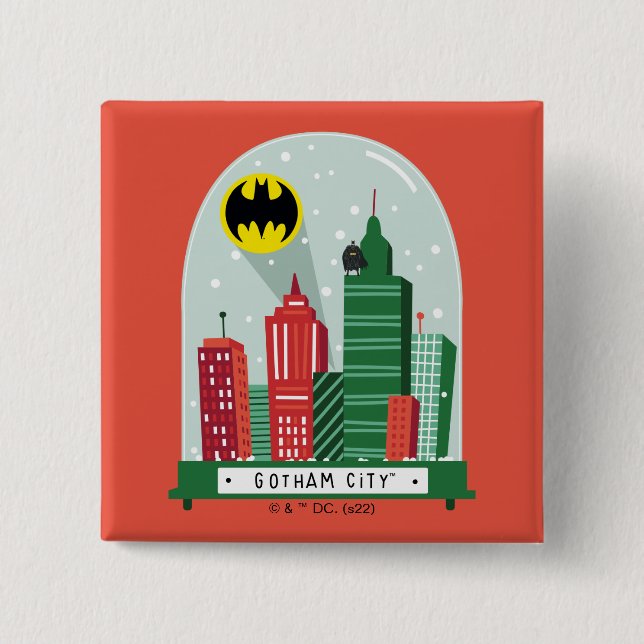 Batman Gotham City™ Snow Globe Graphic Button (Front)