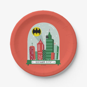 Batman Gotham City™ Snow Globe Graphic Paper Plates
