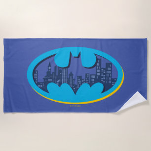 Batman Gotham City Symbol Beach Towel